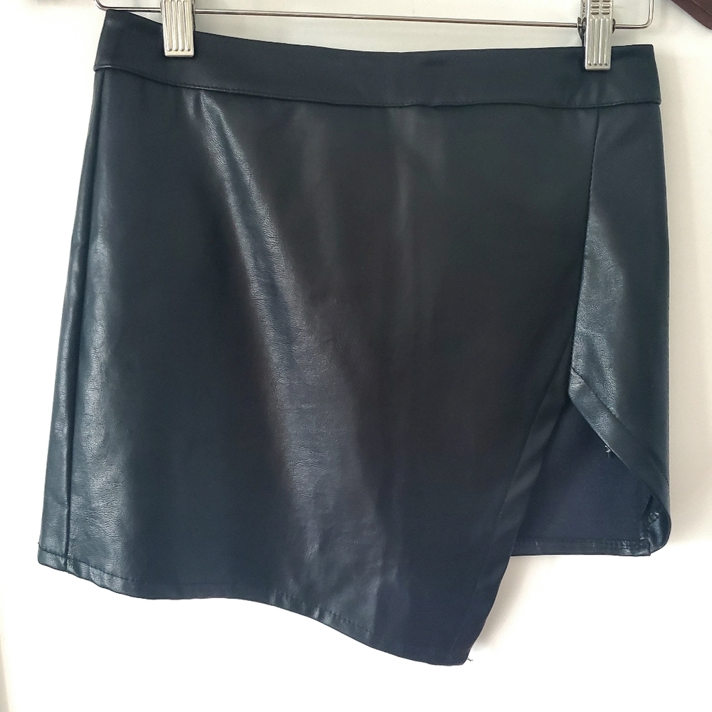 Faux leather skirt